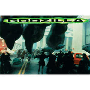 Carte postale numérique Godzilla imprimée en offset pour les fêtes de Noël ou les anniversaires, fabriquée en papier de qualité - Product Image 1