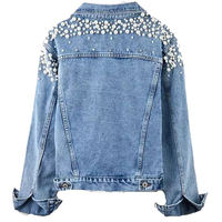 Kivotech Vestes personnalisées de haute qualité à la mode pour femmes Vestes en jean avec diamants pour femmes