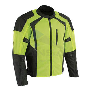 Veste de moto pour homme, imperméable, blindée, en Cordura, pour motards et garçons, veste de protection pour la conduite, vert fluo - Product Image 1