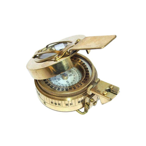 <b>Engraved</b> Gold-Plated Round Nautical Brass Pocket <b>Compasses</b> with Sundial Antique Design-Timeless Elegance - Product Image 1
