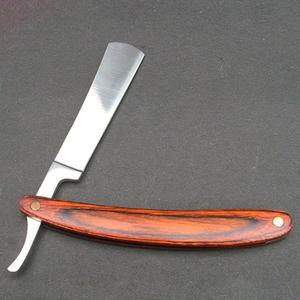 Cuchillo de Afeitar de Acero Inoxidable Desechable, Navaja Plegable DE UNA Sola Hoja con Mango de Madera para Salón, Bikini Corporal - Product Image 3