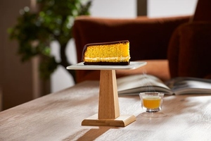 Base de Pastel Cuadrada de Mármol de Lujo con Base de Madera, Ecológica, Hecha a Mano, Moderna, de Piedra Blanca, para Postres, para Bodas y Fiestas - Product Image 2