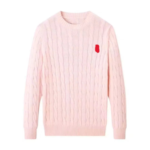 Pull en maille tendance à col rond pour homme, en coton, logo personnalisé sur le devant, OEM, anti-boulochage, séchage rapide - Product Image 2