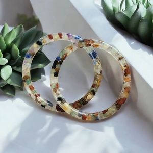 Bangles joyería resina acrílico pulsera brazalete exagerado deslumbrante Multicolor ancho Irregular cuadrado acrílico pulseras para - Product Image 6