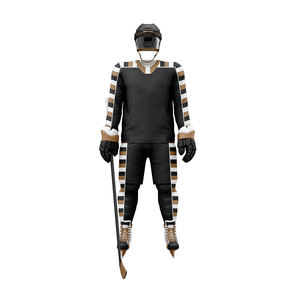 Uniforme de Hockey sobre Hielo Transpirable de Último Diseño y Alta Calidad, Nombre del Equipo Personalizado, Nueva Llegada, Servicio OEM, Colores Personalizados, 100% Poliéster - Product Image 5