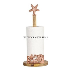 Porte-serviettes en papier poli argenté et brillant en acier inoxydable avec papillon plaqué or Accessoires de salle de bain et de cuisine design - Product Image 5