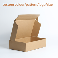 Scatola Riciclabile in Cartone Grigio-Marrone 5x5 cm, Confezione in Carta Kraft per Spedizione Tappetini Mouse