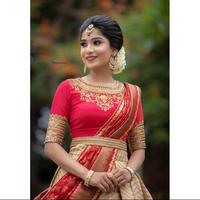 Couleur rouge indienne à la mode Festival porter Designer kanjivaram Style Lehenga Choli avec chemisier jari travail ethnique exclusif porter des femmes