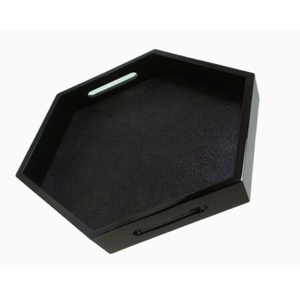 Customized DPC Brand Black Hexagon Food/Tea Restaurant Serving <b>Trays</b> with Two Handles Model 069 LQ Binh Duong - Product Image 1