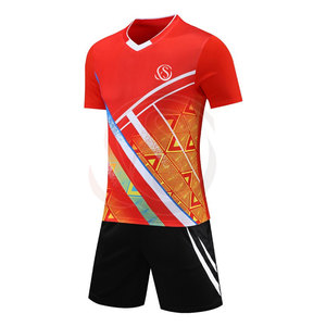 Uniformes de Fútbol para Adultos, Camiseta de Fútbol Personalizada por Sublimación OEM, Cuello en V, Manga Corta, Secado Rápido, 100% Poliéster, Ropa Deportiva de Equipo - Product Image 1