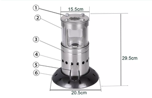 Mini poêle à granulés pour le camping, lanterne à granulés, poêle à granulés portable et durable, cuisinière pour usage extérieur - Product Image 6