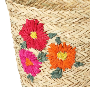 ตะกร้าหญ้าทะเลคุณภาพสูงพร้อมตะกร้าเก็บของปักลายจาก Sisu - Product Image 3