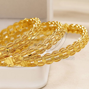 2026 Luxury Bridal Bangles for Women Gold Finish Wedding Jewelry Designer Wedding Bangles Set - Product Image 6
