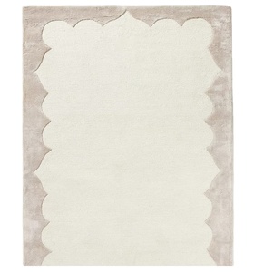 Tapis indiens faits à la main en laine de taille et de couleur personnalisées tapis shaggy tapis en laine avec des couleurs pures - Product Image 1