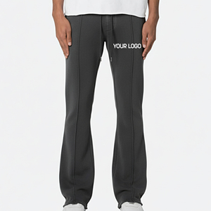 Pantalones Jogger de Hombre de Algodón 100% con Forro Polar, Estilo Acampanado con Costuras Frontales, Lavado, Ropa Casual para Correr, Precio Mayorista Asequible - Product Image 5