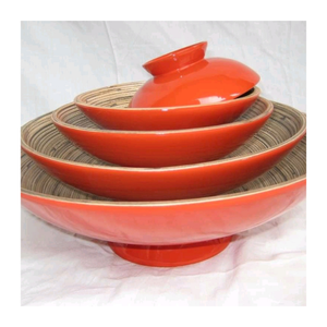 Durable Eco-Friendly <b>Bamboo</b> <b>Bowl</b> Handmade with Elegant Polished Wood Look for Dining and Entertaining - Product Image 3