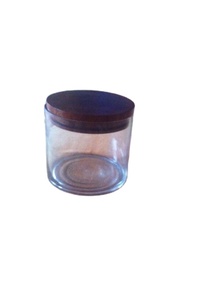 Jarra de vela de vidrio con tapa de madera - Product Image 3