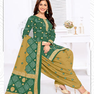 ชุด Patiyala ผ้าฝ้ายแท้พิมพ์ลายดีไซน์ล่าสุด - Product Image 1