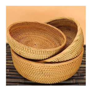 Bol en rotin fait à la main parfait pour un décor rustique et une vie écologique cette année, pour un style de vie plus vert et une décoration intérieure intemporelle - Product Image 4