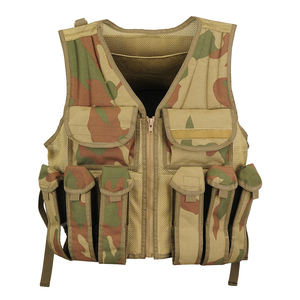 Chaleco de entrenamiento de malla Woodland de camuflaje personalizado, chaleco de Paintball transpirable y equipo de seguridad con cierre de cremallera - Product Image 1