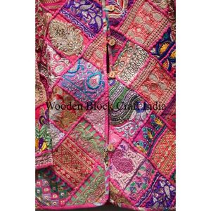Vintage Cotton Ladies Fashionable New Quilted Embroidered Jacket Suzani Oversize Winter Autumn Kimono <b>Robe</b> Long <b>Coat</b> Occasions - Product Image 3
