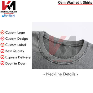 เสื้อยืดผู้ชายไซส์ใหญ่พิเศษเสื้อยืดซักแบบย้อนยุคทรงหลวมเสื้อยืดลำลองแขนสั้นแนวสตรีท - Product Image 6