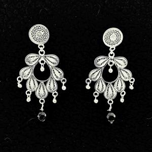 Best Selling Mayurpankhi Silver Filigree Danglers Glittering Beads <b>Fashion</b> <b>Stud</b> <b>Earrings</b> Indian Supplier's Fashionistas' - Product Image 1