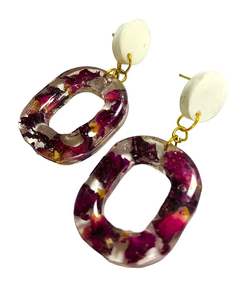 Pendientes de resina hechos a mano bohemios de alta calidad con formas artísticas geométricas para mujeres jóvenes de moda a precio mayorista - Product Image 6