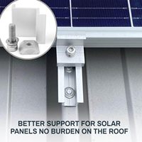 Kit de pinces intérieures solaires en aluminium, vente en gros, profilé pour rails solaires, système de supports de montage pour panneaux solaires Pv pour montage sur le toit
