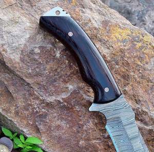 Manche en corne de buffle fait à la main en acier de damas, couteau de chasse Buchcraft, taille confortable, couteau le plus vendu S25 - Product Image 2