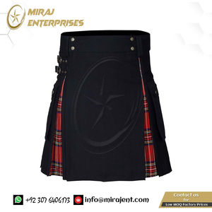 Kilts utilitaires écossais de qualité supérieure en viscose pour hommes, kilt utilitaire plissé, tartan traditionnel, kilt pour hommes - Product Image 5