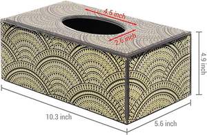 Boîte à mouchoirs en bois mina pour la décoration de la salle de bain, boîte à mouchoirs en bois mina imprimée pour la chambre à coucher, boîte à mouchoirs en bois mina, article cadeau fait main - Product Image 3