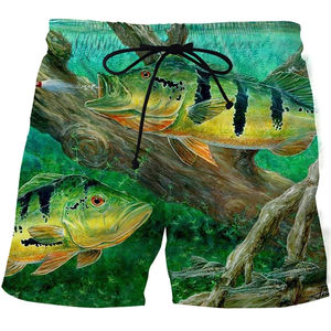 Haute qualité hommes été plage pêche séchage rapide Surf Board Shorts Logo personnalisé Sublimation impression respirant taille moyenne solide - Product Image 4
