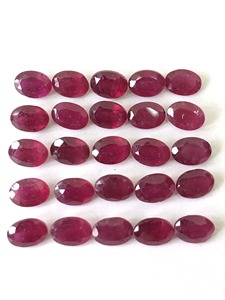8x10mm Nhà Máy Giá hình bầu dục mặt hồng ngọc tự nhiên đá quý màu đỏ cho Bán Buôn Đồ trang sức sản xuất đá từ trực tuyến mua sắm tốt nhất - Product Image 2