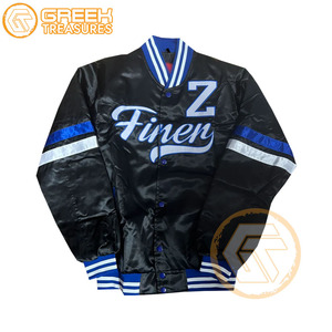 เสื้อแจ็กเก็ตทีมโรงเรียน Zeta phi Beta เสื้อแจ็กเก็ตสโมสรผ้าซาตินปักตราและมีตัวอักษรละเอียดกว่ากำหนดเอง - Product Image 5