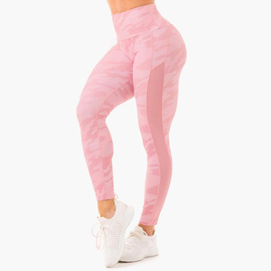 Leggings for Woman Wholesale Custom Colors High Waist Soft <b>Tight</b> Fitness Custom Spandex Polyester Yoga Leggings - Product Image 5
