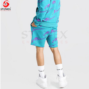 Venta caliente nueva moda último diseño de chándales de algodón con camisa de logotipo personalizado corto y conjunto de hombres cortos - Product Image 3