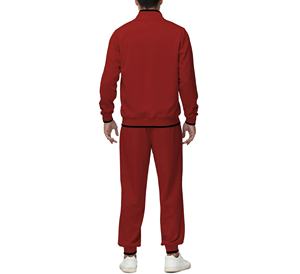 Vente en gros de vêtements de sport en polaire pour hommes, combinaison de jogging d'entraînement deux pièces, survêtements de fitness d'hiver grande taille pour adultes - Product Image 4