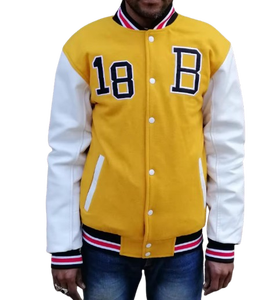 Men's Varsity <b>Jacket</b> <b>Slim</b> <b>Fit</b> Wool Blend Letterman Baseball <b>Jacket</b> - Product Image 3