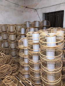 Wholesale Hanging Chandelier Pendant <b>Lights</b> Wicker Handwoven Hanging Lamp <b>Shades</b> Cover Decor Handicraft <b>Rattan</b> Bamboo - Product Image 3