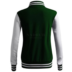 Chaqueta universitaria informal para mujer con cuello acanalado y dobladillo Chaqueta universitaria elegante para mujer con tela suave y ajuste Delgado - Product Image 2