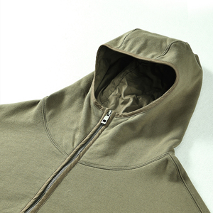 เสื้อฮู้ดมีซิปสำหรับผู้ชายเสื้อมีฮู้ดโอเวอร์ไซส์ผ้าฟลีซผ้าฝ้ายปรับแต่งโลโก้ได้ตามต้องการ - Product Image 1