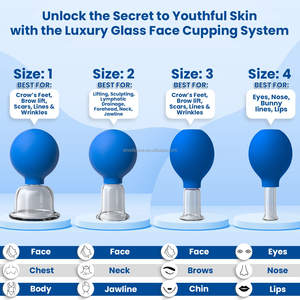 Vidrio Facial + Cuerpo Cupping Set Silicona Vacío Succión Masaje Terapia Anti Edad - Product Image 2