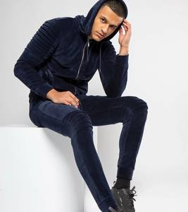 2025 moda 100% chándal de algodón para hombre, chándales deportivos para gimnasio, chándales de entrenamiento físico, conjunto de dos piezas para hombre, traje para correr para hombre - Product Image 3