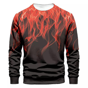 Sweatshirts coupe régulière thermiques doux pour hommes Polyester uni couleur personnalisée sublimation meilleur design hiver Basics coton mélangé - Product Image 3