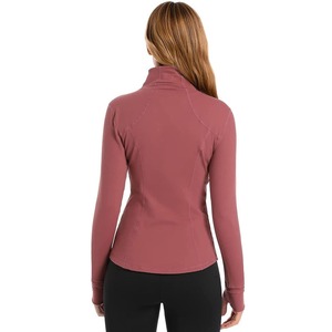 Mujer Deportes Yoga Cremallera Secado rápido Chaquetas para correr Manga larga Fitness al aire libre Gimnasio Entrenamiento Abrigo Señora Yoga Chaqueta para correr - Product Image 2