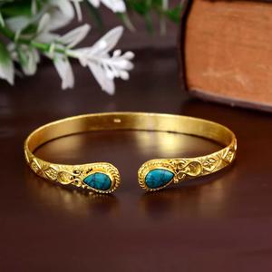 Brazalete de metal oxidado, diseño de escultura moderna china, joyería para mujer, regalo nupcial tradicional étnico, exportación de artesanías metálicas - Product Image 3