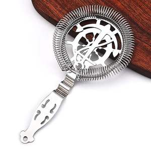 Colador de barra de acero inoxidable con color antiguo Filtro de herramienta de barra profesional Colador de cóctel con herramientas de barra de mango - Product Image 4