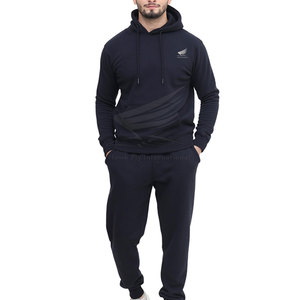 Custom Color 100% Cotton Eco-Friendly Winter Hooded Solid <b>Pullover</b> <b>Men</b> Tracksuit Casual Breathable Quick Dry Lightweight Made - Product Image 1