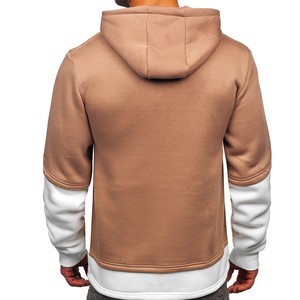 Oversized Puffy Hoodie with Two tone <b>fabric</b> Cut, Enzyme-Washed <b>Fabric</b>, and <b>Raw</b> Edge Seams for Unique Grunge Inspired Street Look - Product Image 2